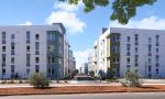Two modern apartment buildings