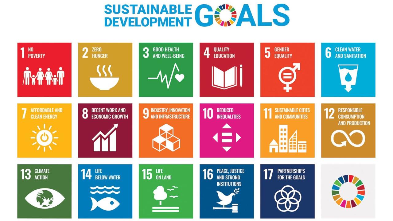 Image of U.N. Sustainable Development Goal logo and icons.