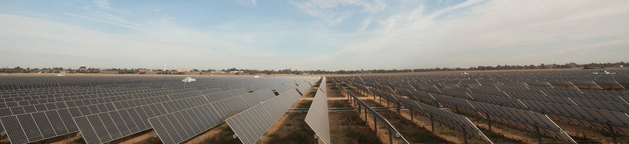 array of solar panels